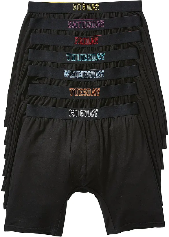 Långa boxershorts med bomull (7-pack), bonprix