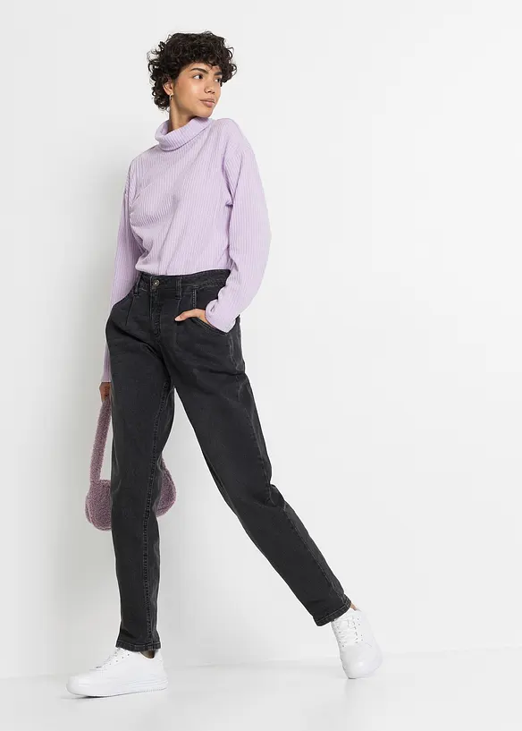 Barrel-jeans, Mid Waist, Stretch, bonprix
