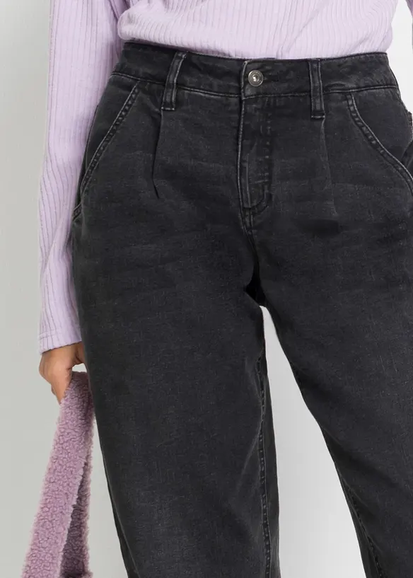 Barrel-jeans, Mid Waist, Stretch, bonprix