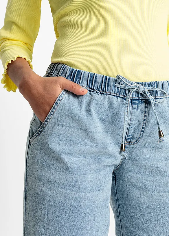 Barrel Jeans Mid Waist, med bekväm midja, bonprix