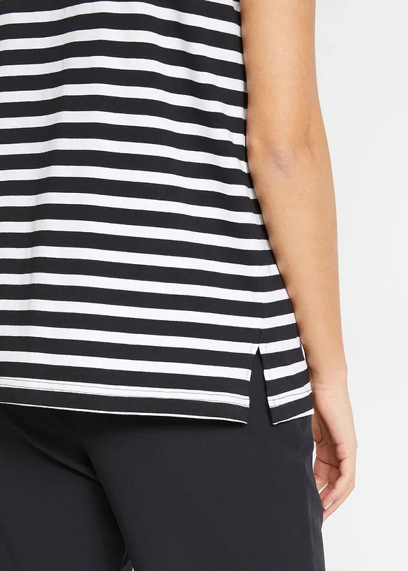 Randig T-shirt i ekologisk bomull, bonprix