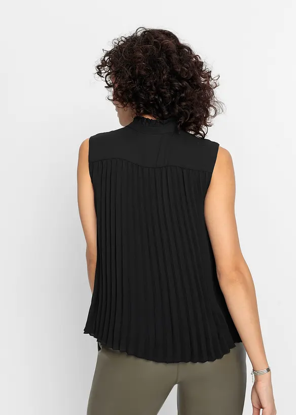 Plisserad blustopp, bonprix