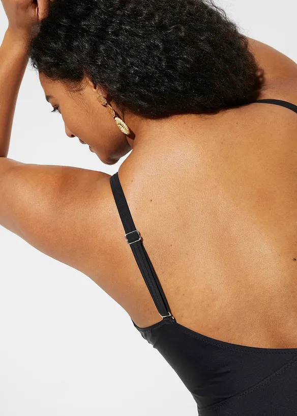 Baddräkt med cut-out och volanger, bonprix