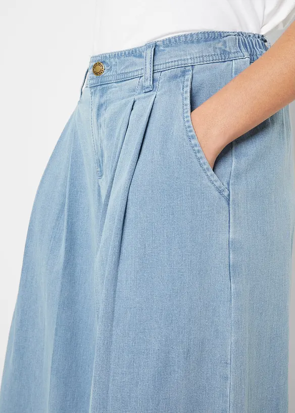 Wide Leg Jeans byxkjol, bonprix
