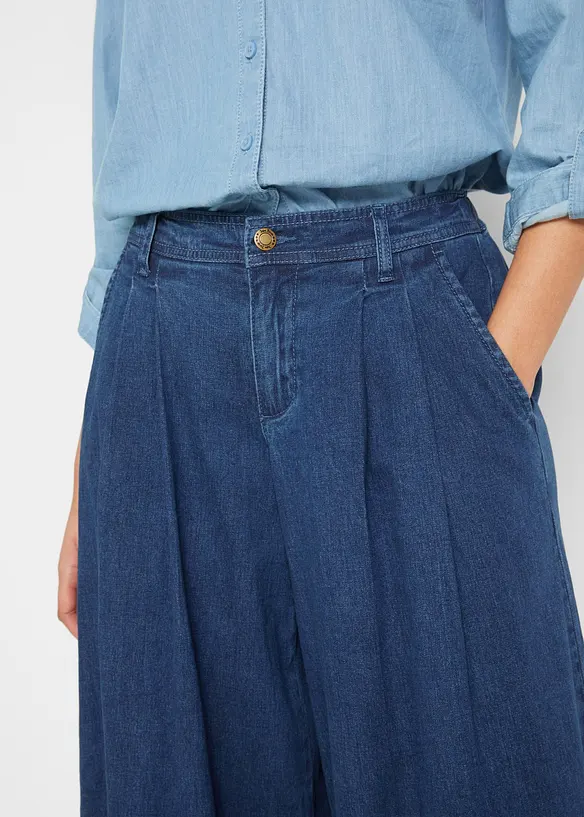 Wide Leg Jeans byxkjol, bonprix