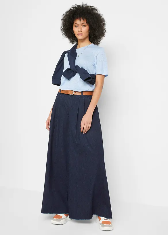 Wide Leg Jeans byxkjol, bonprix