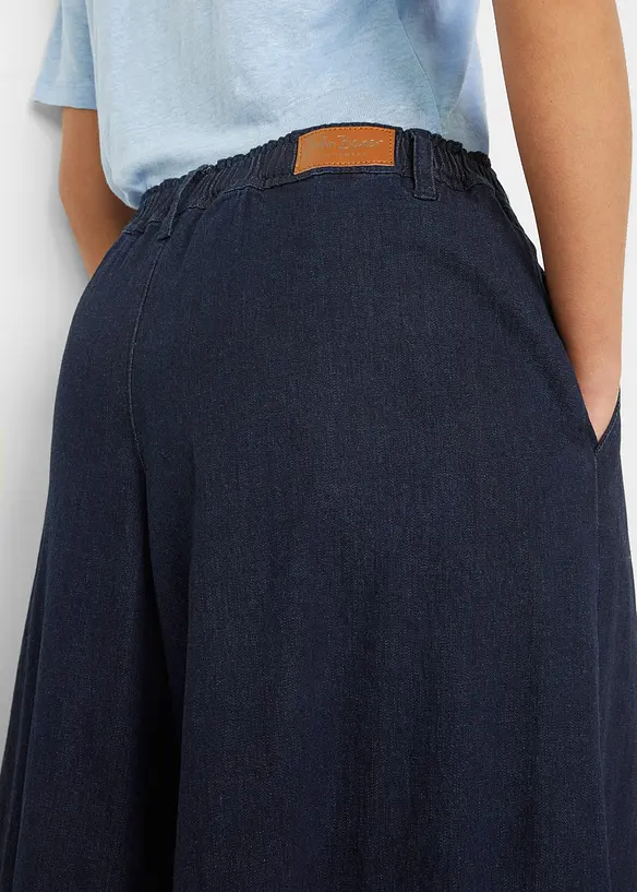 Wide Leg Jeans byxkjol, bonprix