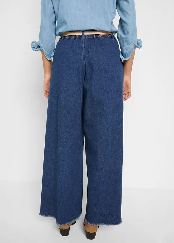 Wide Leg Jeans byxkjol, bonprix