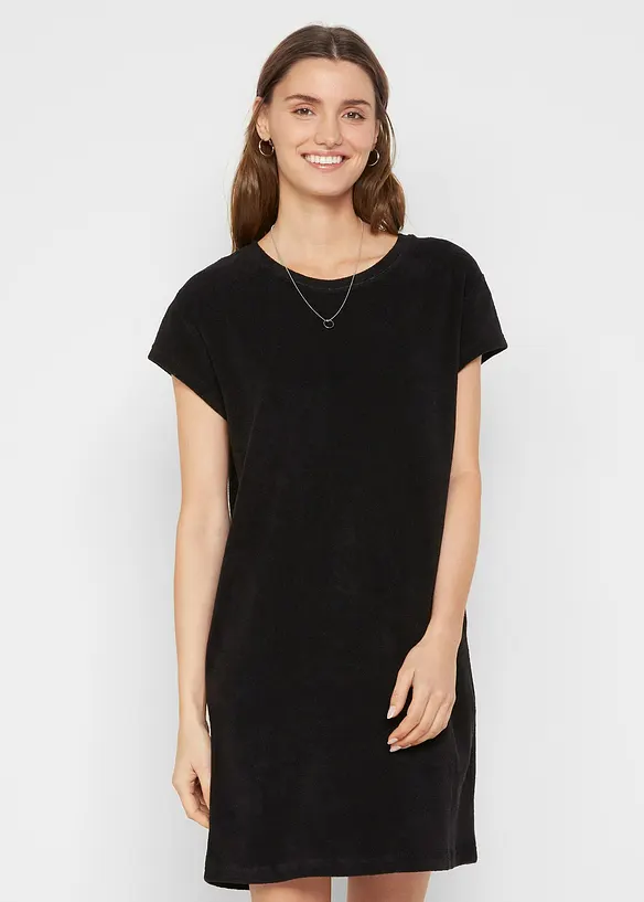 T-shirtsklänning i frotté, bonprix