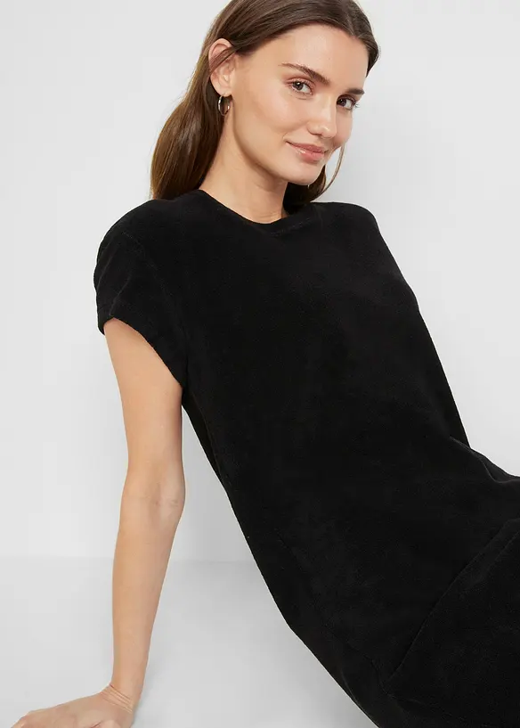 T-shirtsklänning i frotté, bonprix