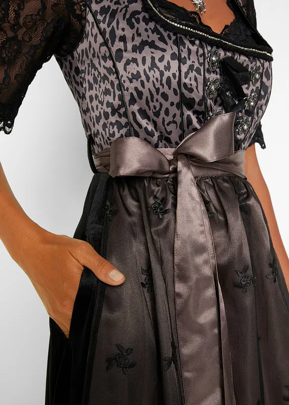 Leopardmönstrad dirndl, bonprix
