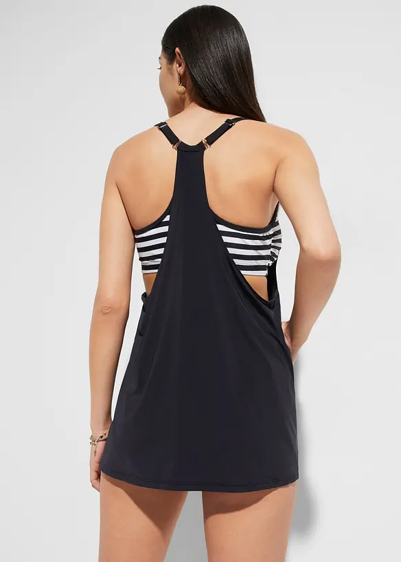 Lång tankini (2 delar) med lager-på-lager-look, bonprix