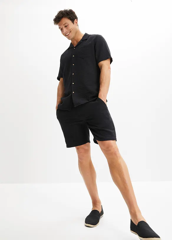 Muslinshorts i bomull, Regular Fit, bonprix