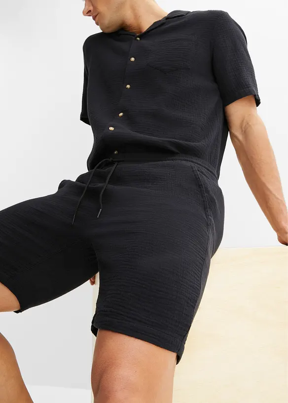 Muslinshorts i bomull, Regular Fit, bonprix