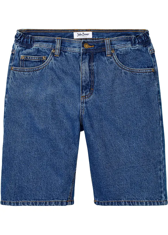 Jeansshorts med töjbar midja Classic Fit, bonprix