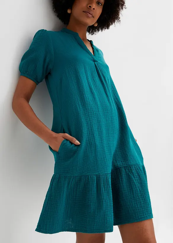 Miniklänning av muslin, bonprix