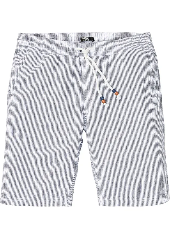 Bermudas med linne, normal passform, bonprix