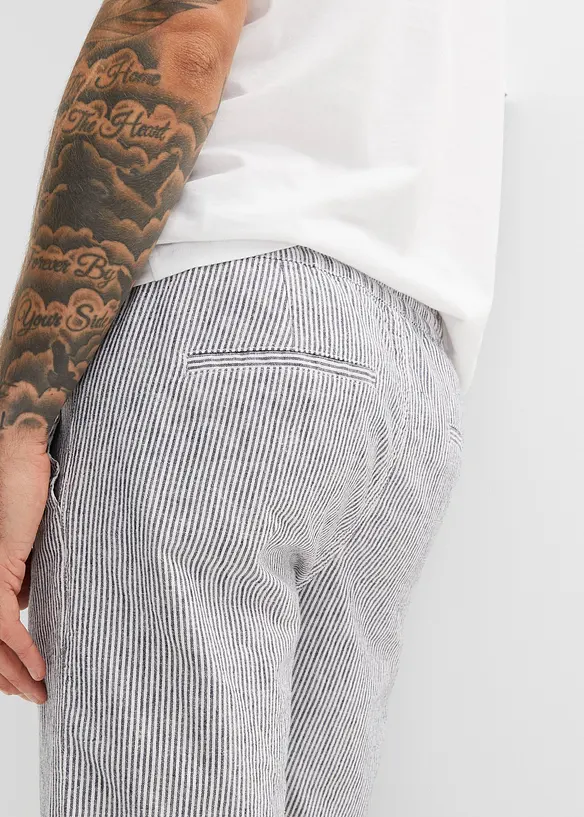 Bermudas med linne, normal passform, bonprix