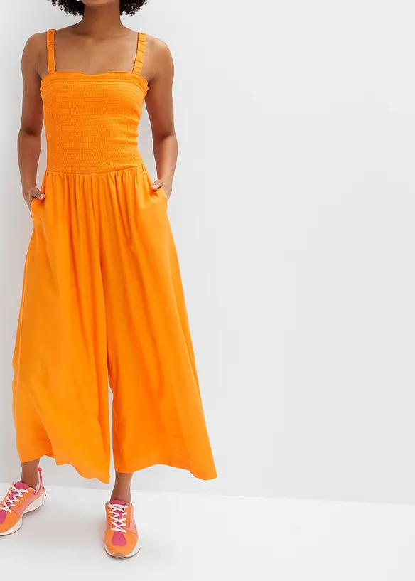 Jumpsuit i viskos med vida ben, bonprix