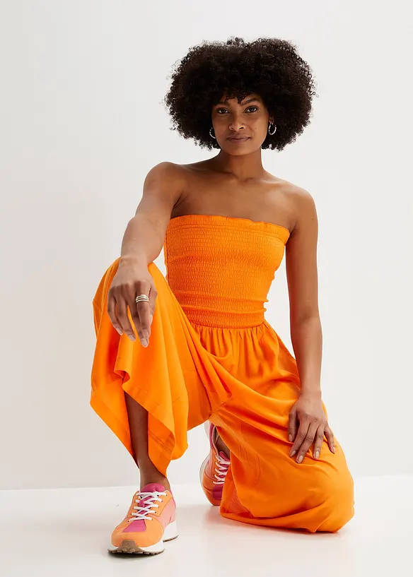 Jumpsuit i viskos med vida ben, bonprix