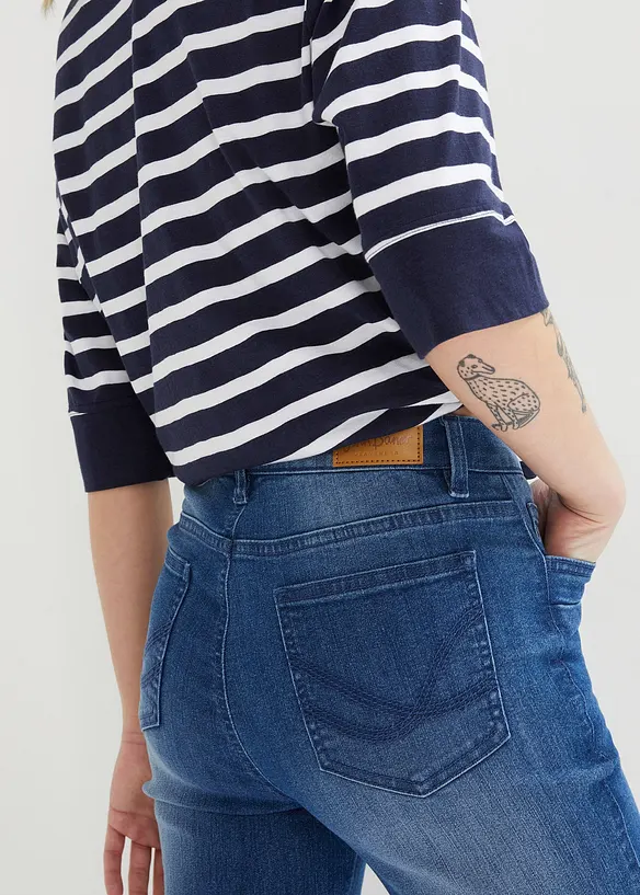 Slim Fit Capri Jeans Mid Waist, (2-pack), bonprix
