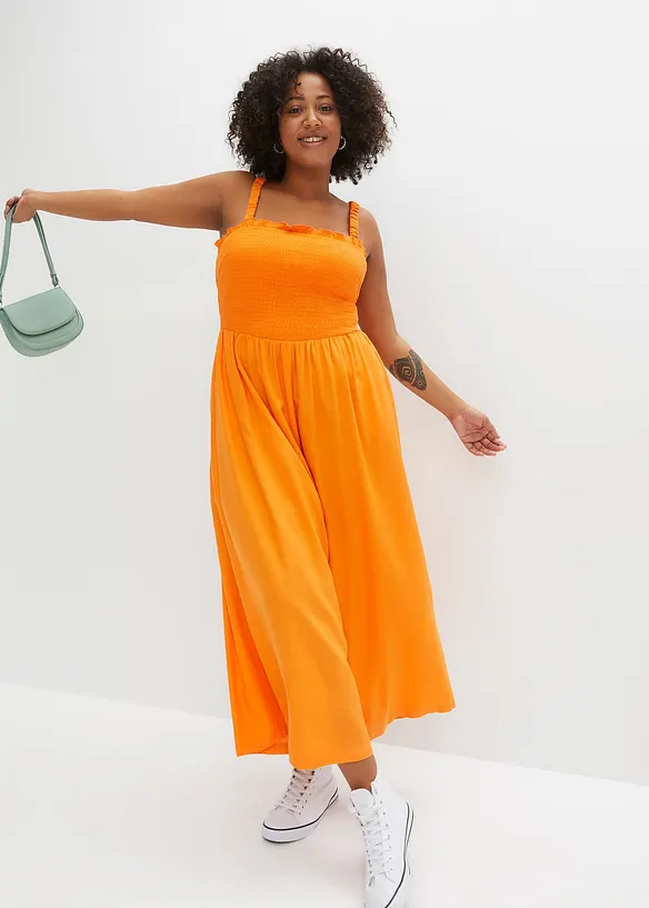 Jumpsuit i viskos med vida ben, bonprix
