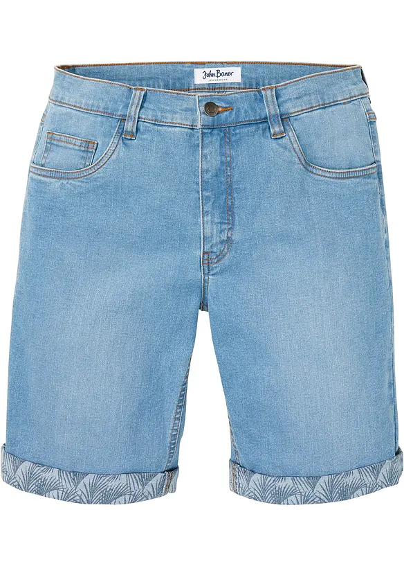 Stretchiga jeansshorts, normal passform, bonprix