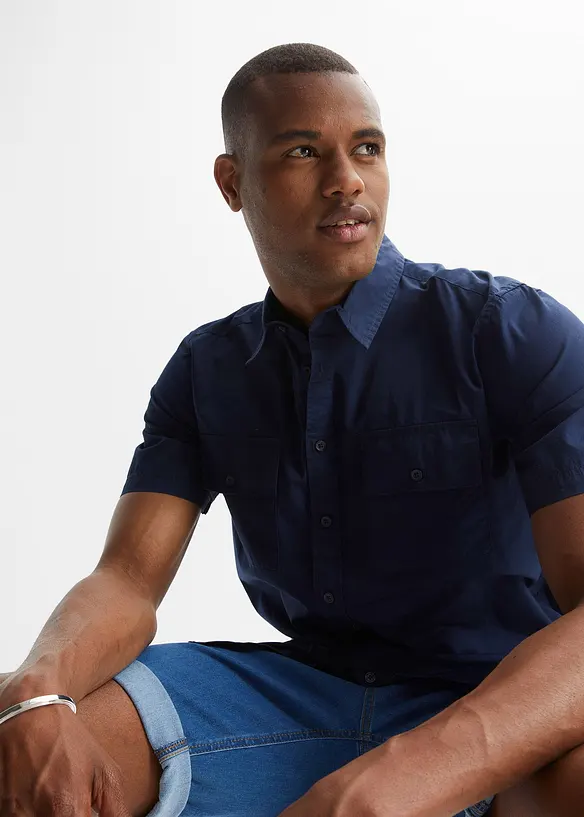 Kortärmad skjorta i ren bomull, bonprix