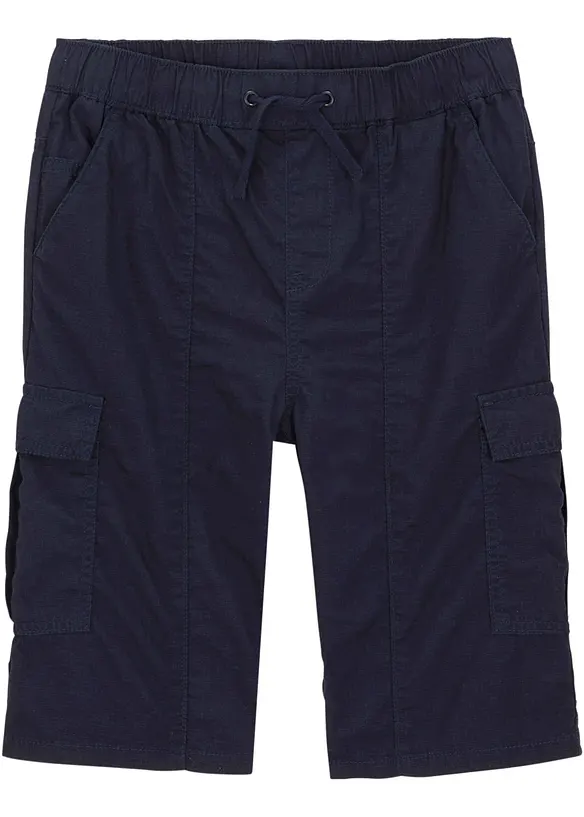 Cargobermudas i dra på-modell av ren bomull för barn, Regular Fit, bonprix