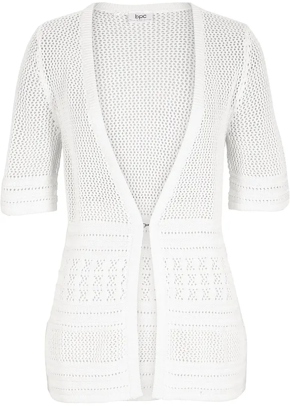 Hålmönstrad cardigan, bonprix