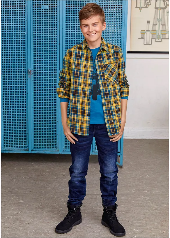 Regular Fit trikåjeans för barn, Tapered, bonprix