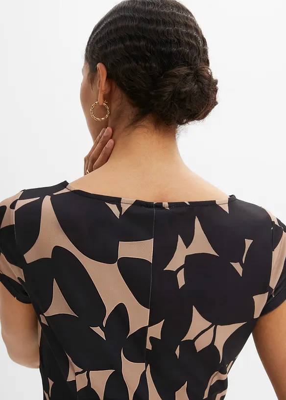 Jerseyklänning i återvunnen polyester, bonprix