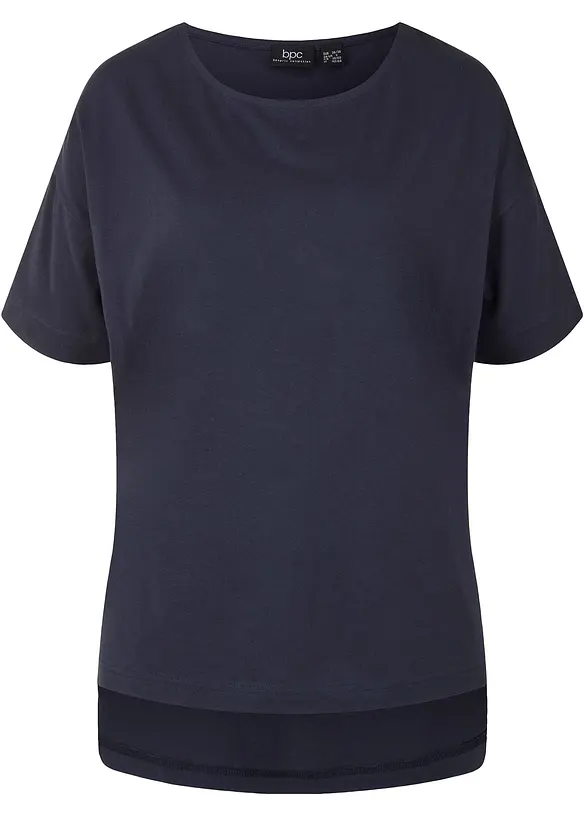 T-shirt gjord av bomull i oversizemodell med slits i sidan, bonprix