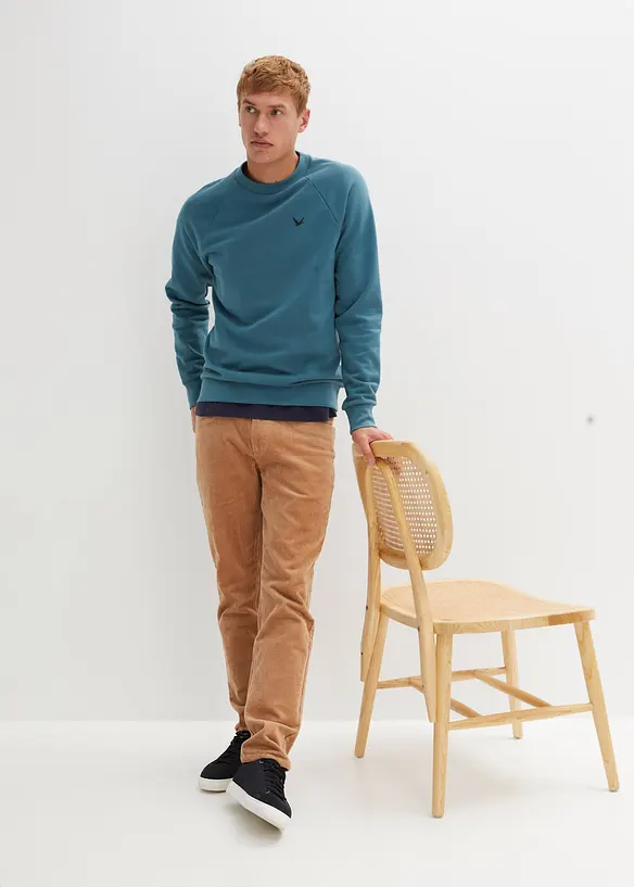 Sweatshirt med återvunnen polyester och raglanärmar, bonprix