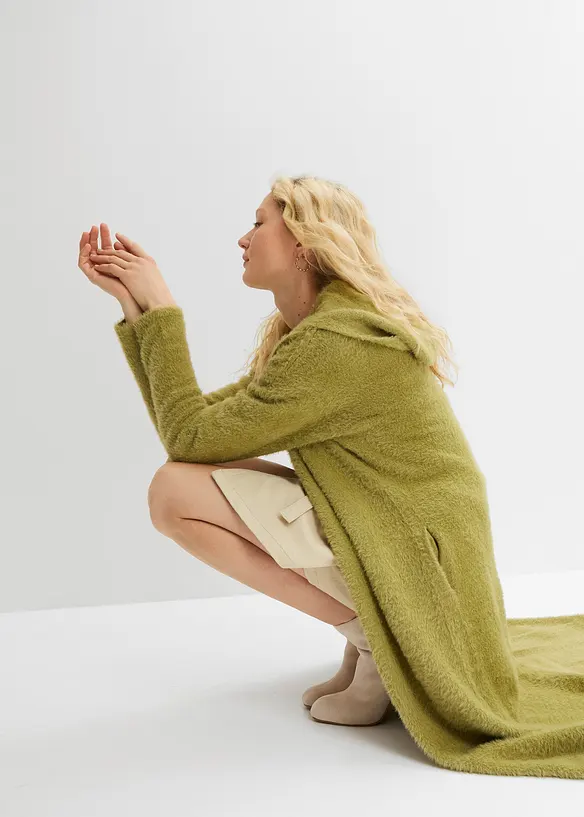 Cardigan i mjukt fluffgarn, bonprix