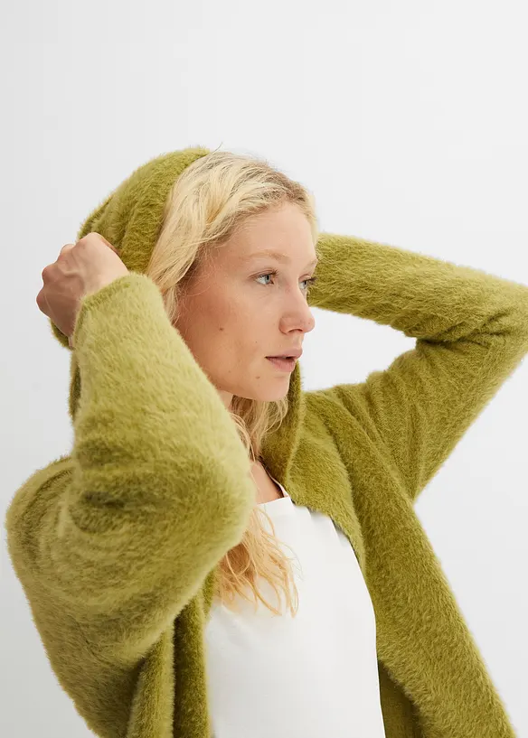 Cardigan i mjukt fluffgarn, bonprix