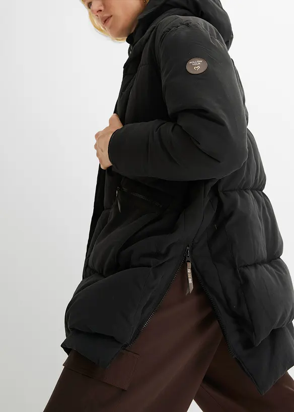 Vinterjacka i oversizemodell med huva, återvunnen polyester, bonprix