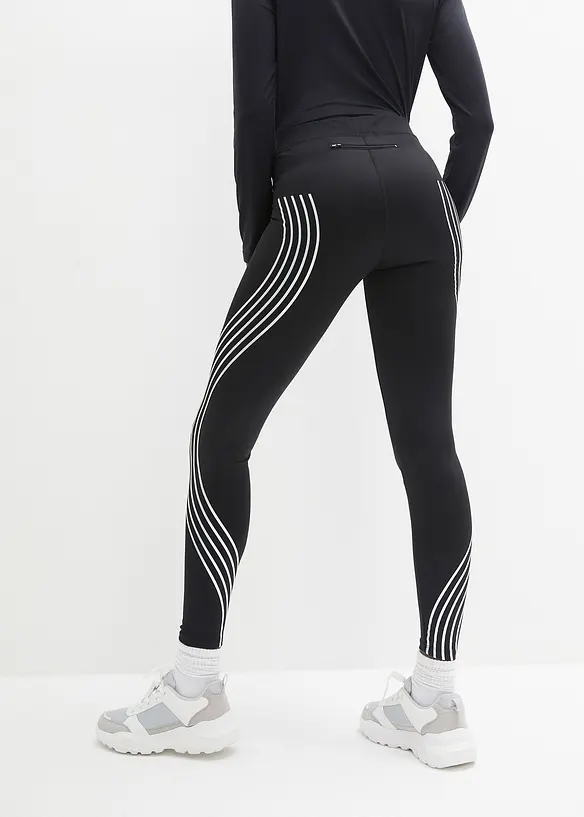 Ankellånga termoleggings med reflexer, bonprix