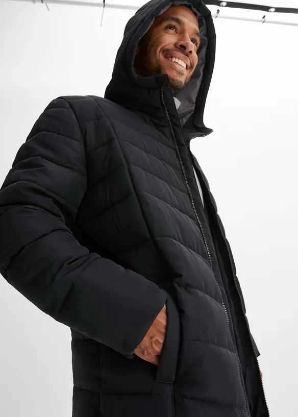 Lång täckkappa med kapuschong, bonprix