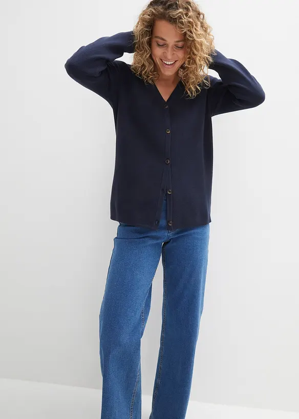 Finstickad cardigan, bonprix