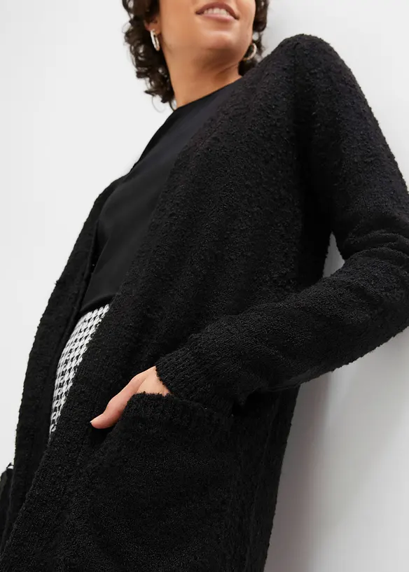 Lång bouclécardigan, bonprix