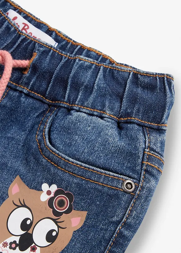Termojeans med jerseyfoder för barn, Mid Waist, bonprix