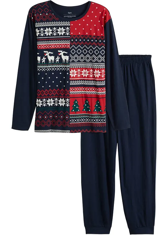 Långärmad pyjamas i ren bomull, bonprix