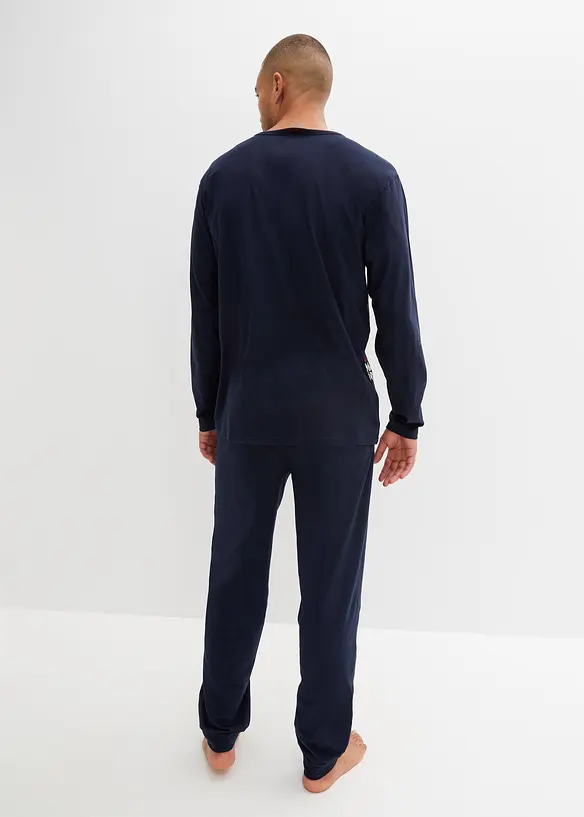 Långärmad pyjamas i ren bomull, bonprix
