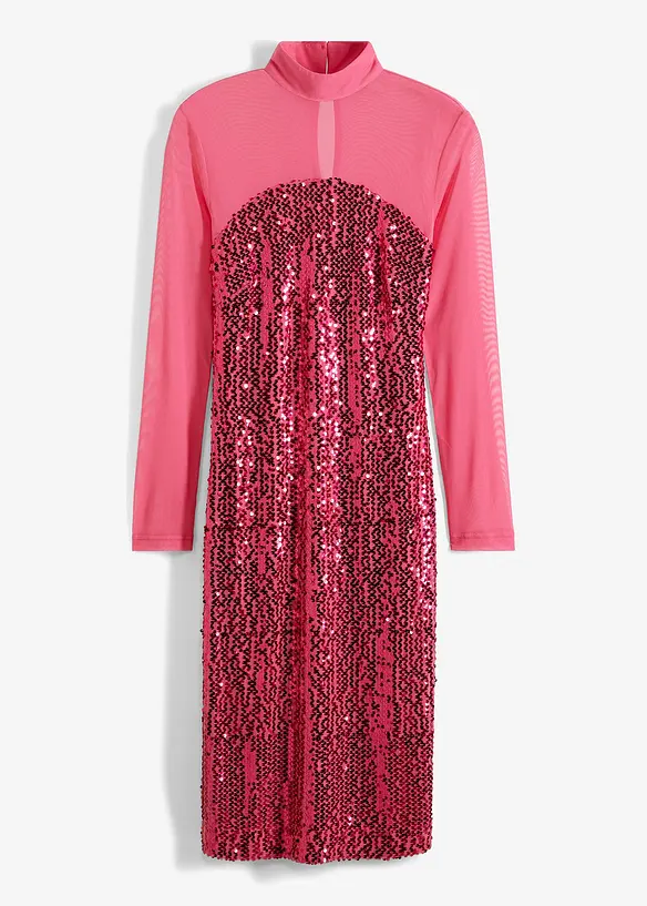 Klänning med paljetter och mesh, BODYFLIRT boutique
