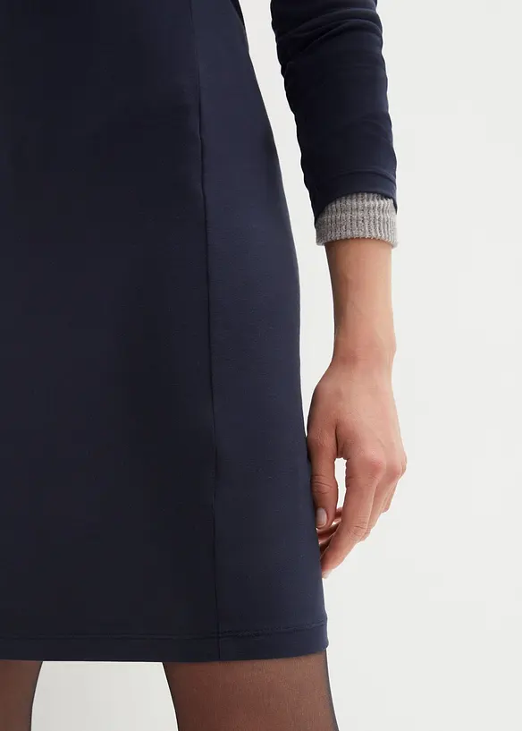 Jerseyklänning av bomull med stretch (2-pack), bonprix