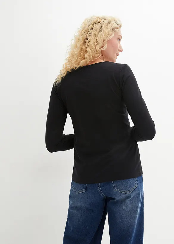 Långärmad topp (2-pack), bonprix