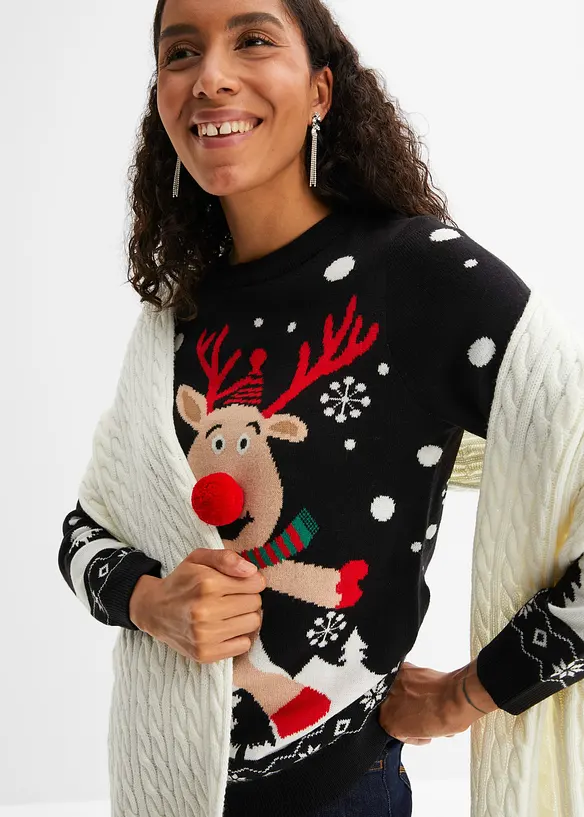 Jultröja med rund halsringning, bonprix