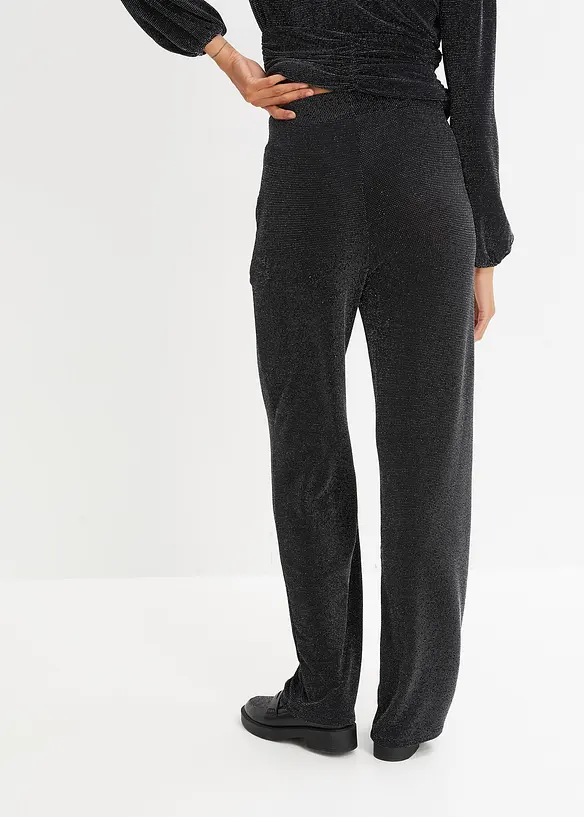 Jerseybyxa med glittereffekt, bonprix