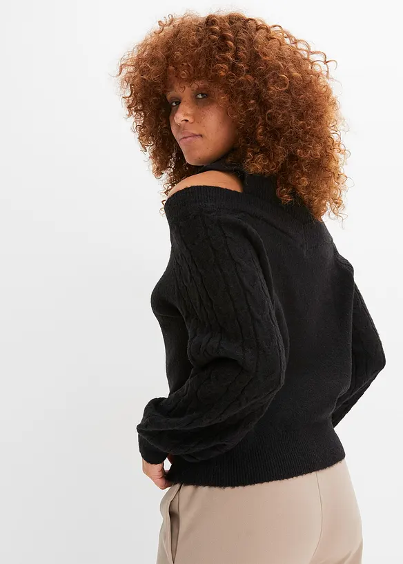 Cold shoulder-tröja, bonprix